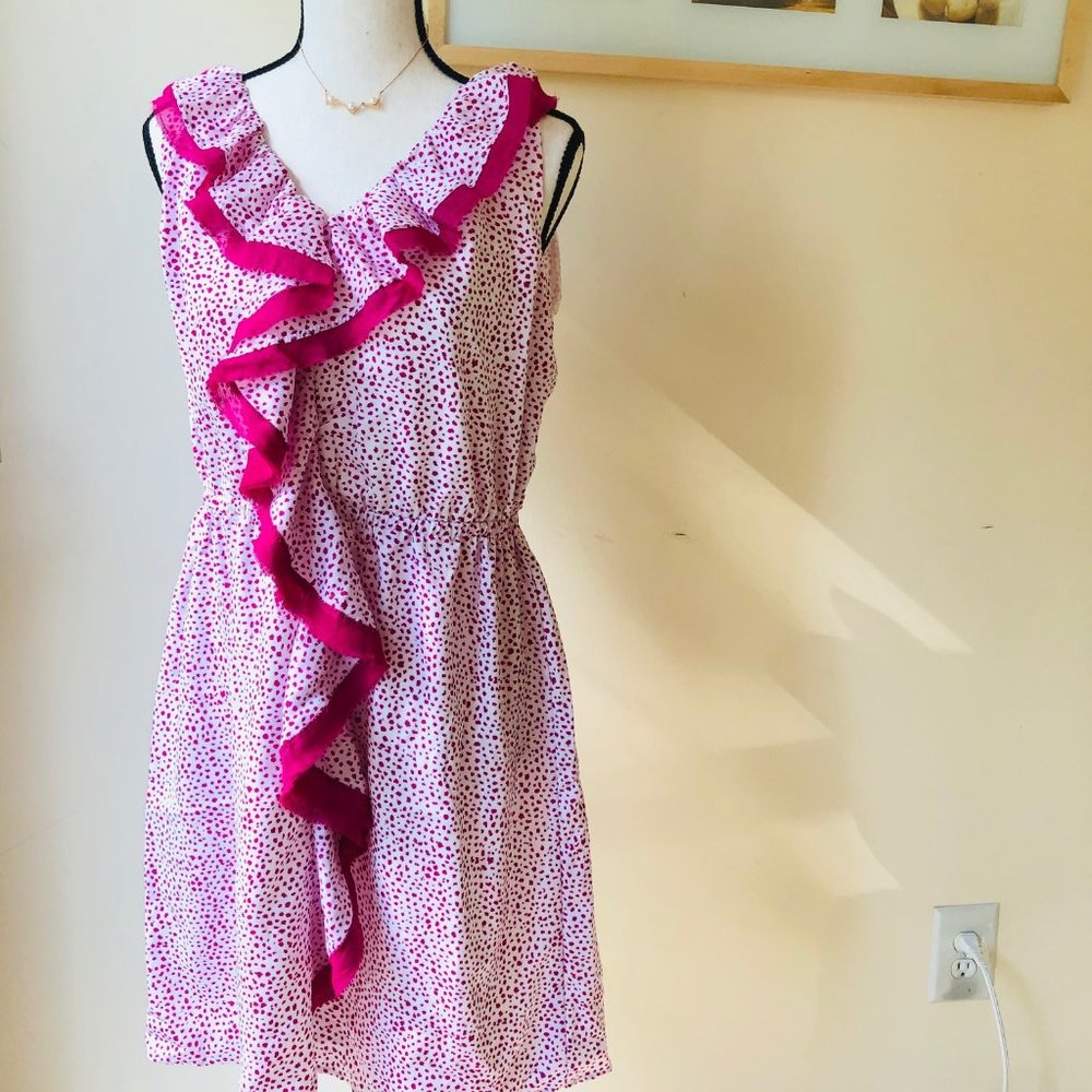 NWT $89 Ann Taylor Loft Ruffle Dress fully lined M